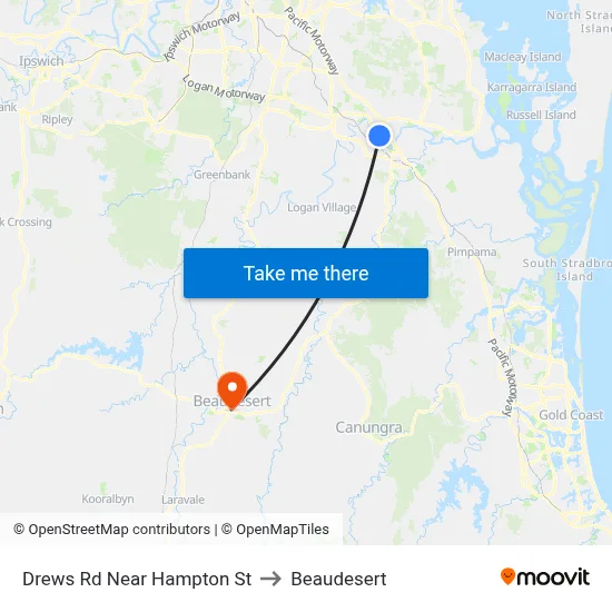 Drews Rd Near Hampton St to Beaudesert map
