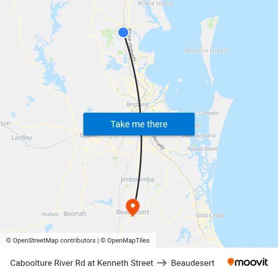 Caboolture River Rd at Kenneth Street to Beaudesert map