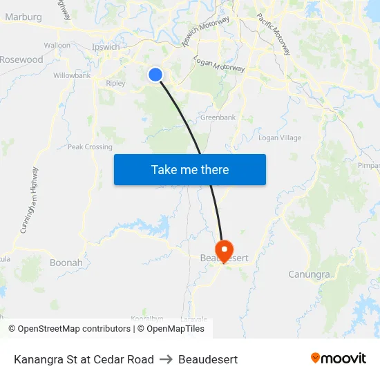 Kanangra St at Cedar Road to Beaudesert map
