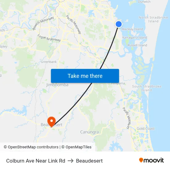 Colburn Ave Near Link Rd to Beaudesert map