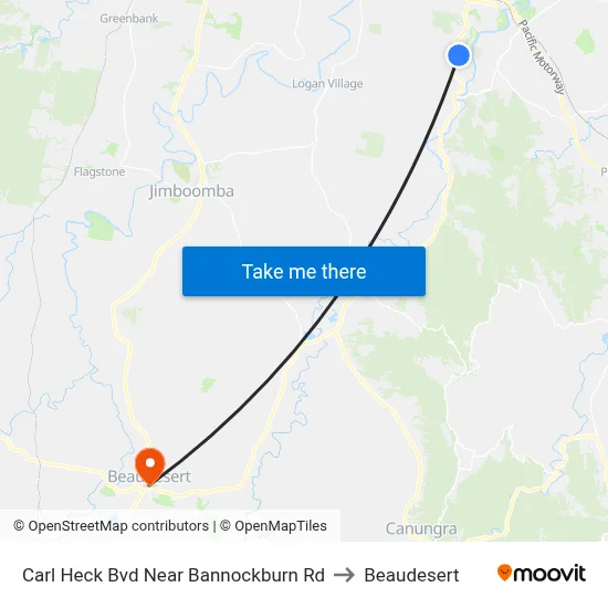 Carl Heck Bvd Near Bannockburn Rd to Beaudesert map