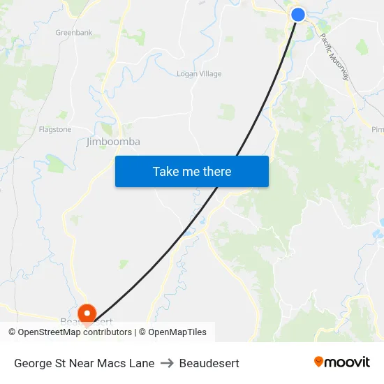 George St Near Macs Lane to Beaudesert map