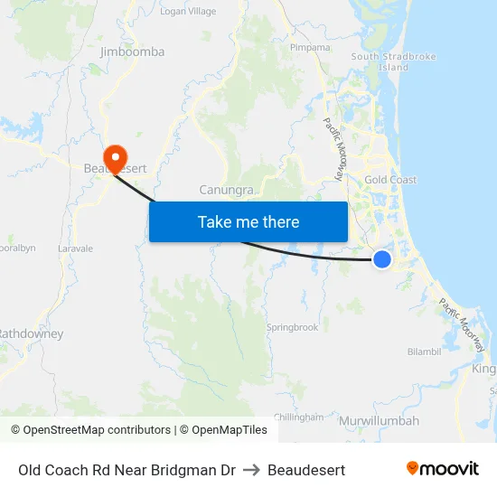 Old Coach Rd Near Bridgman Dr to Beaudesert map