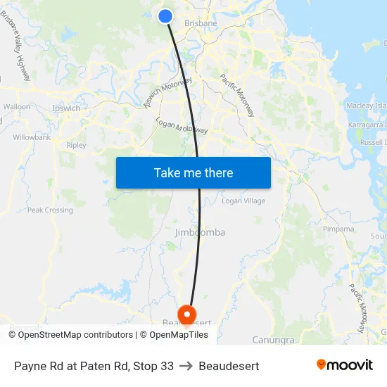 Payne Rd at Paten Rd, Stop 33 to Beaudesert map