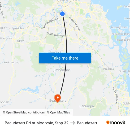 Beaudesert Rd at Moorvale, Stop 32 to Beaudesert map