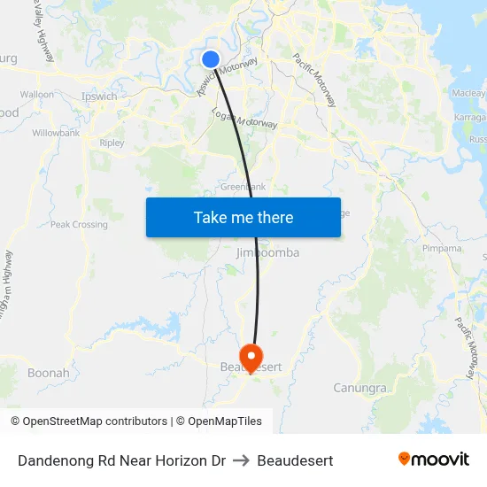 Dandenong Rd Near Horizon Dr to Beaudesert map