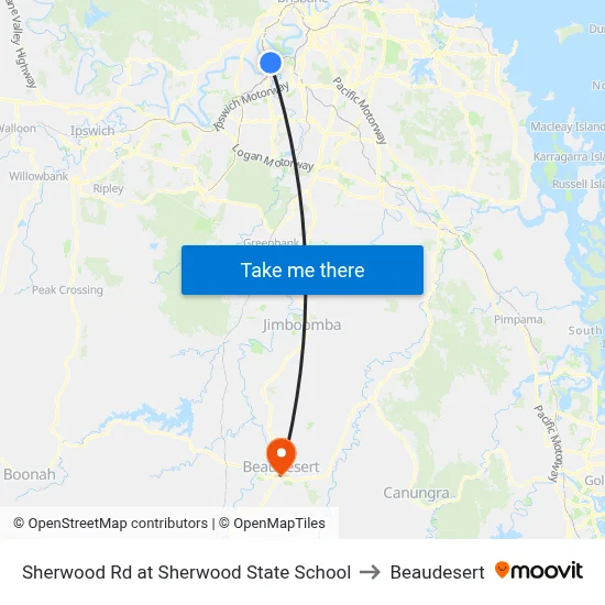 Sherwood Rd at Sherwood State School to Beaudesert map