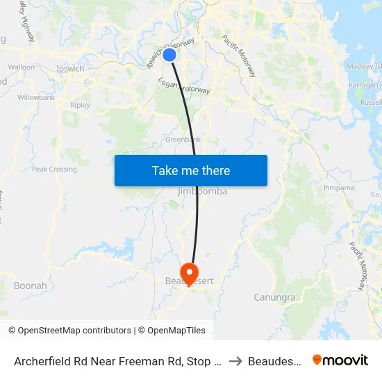 Archerfield Rd Near Freeman Rd, Stop 71 to Beaudesert map