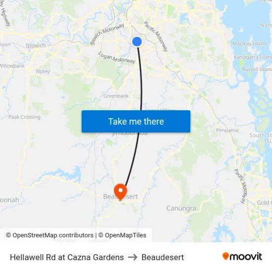 Hellawell Rd at Cazna Gardens to Beaudesert map