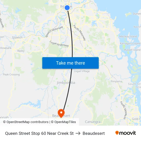 Queen Street Stop 60 Near Creek St to Beaudesert map