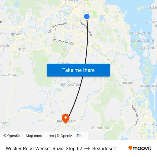 Wecker Rd at Wecker Road, Stop 62 to Beaudesert map