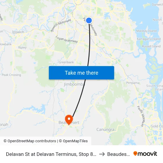 Delavan St at Delavan Terminus, Stop 87/78 to Beaudesert map