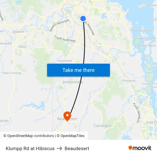 Klumpp Rd at Hibiscus to Beaudesert map