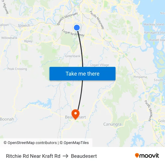 Ritchie Rd Near Kraft Rd to Beaudesert map