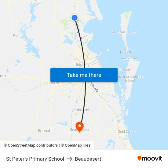 St Peter's Primary School to Beaudesert map