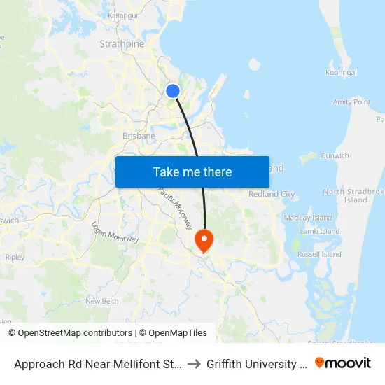 Approach Rd Near Mellifont St, Stop 31 to Griffith University Logan map