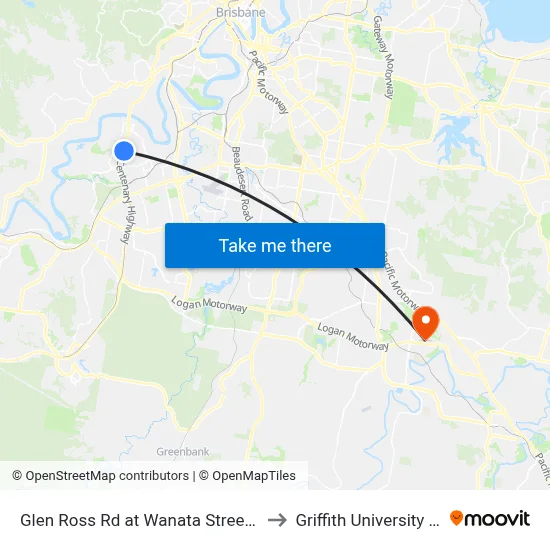 Glen Ross Rd at Wanata Street, Stop 54 to Griffith University Logan map
