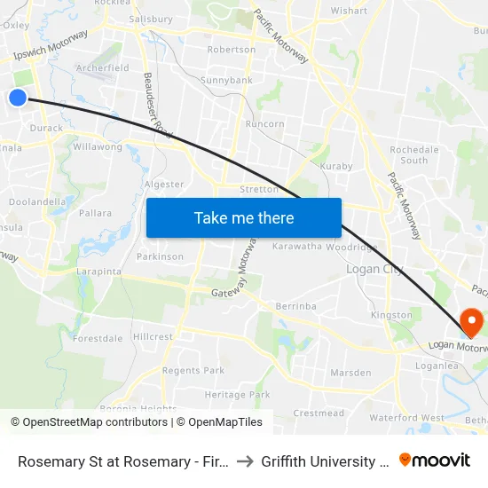 Rosemary St at Rosemary - Fir, Stop 73 to Griffith University Logan map