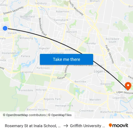 Rosemary St at Inala School, Stop 75 to Griffith University Logan map