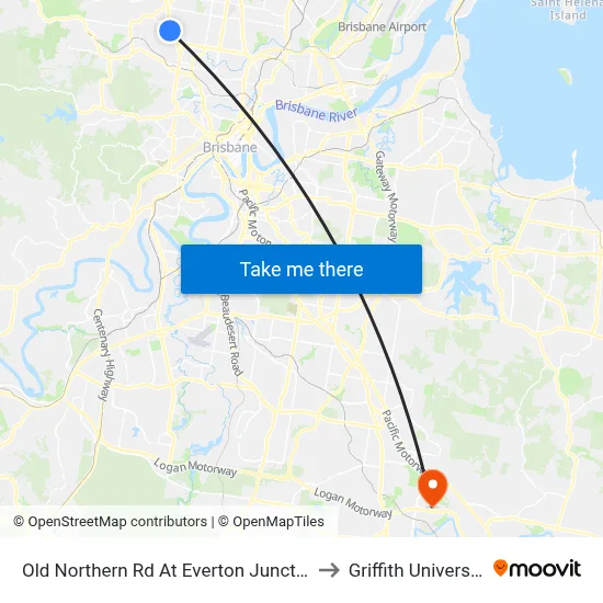 Old Northern Rd At Everton Junction Near Drake St to Griffith University Logan map