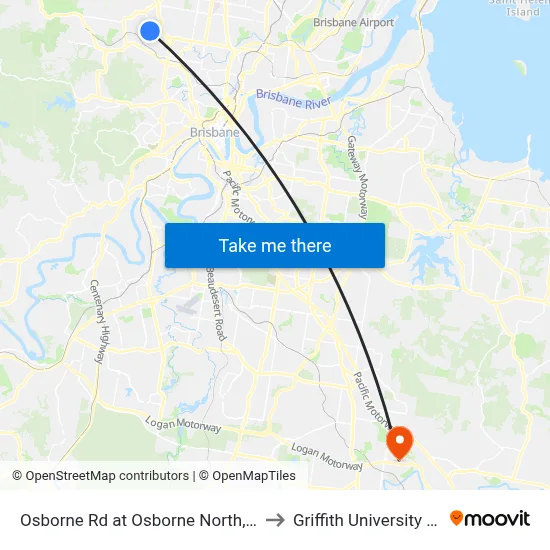 Osborne Rd at Osborne North, Stop 51 to Griffith University Logan map