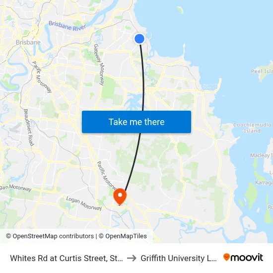 Whites Rd at Curtis Street, Stop 71 to Griffith University Logan map