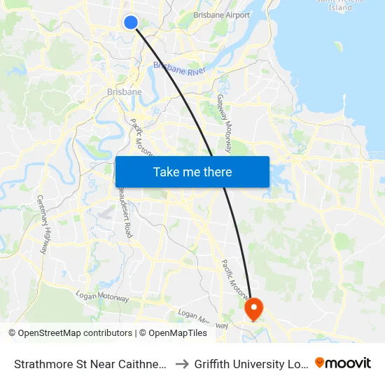 Strathmore St Near Caithness St to Griffith University Logan map
