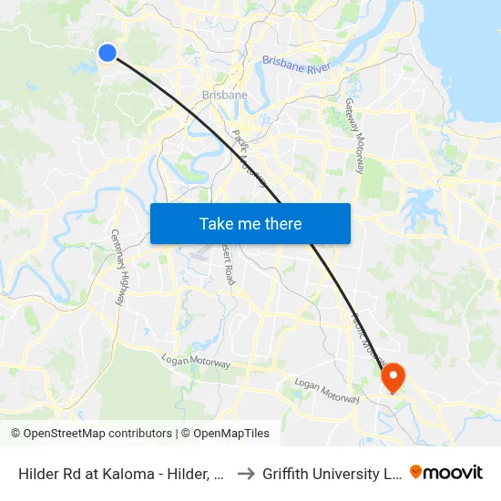 Hilder Rd at Kaloma - Hilder, Stop 41 to Griffith University Logan map