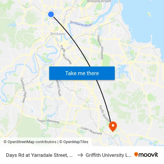 Days Rd at Yarradale Street, Stop 2a to Griffith University Logan map