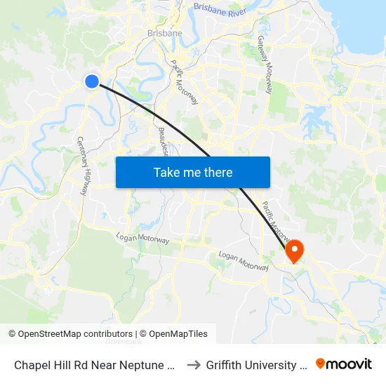 Chapel Hill Rd Near Neptune St, Stop 1 to Griffith University Logan map