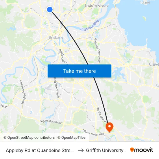 Appleby Rd at Quandeine Street, Stop 34 to Griffith University Logan map