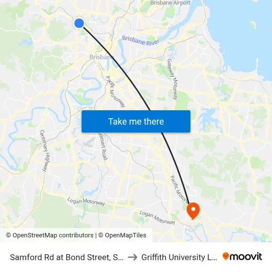 Samford Rd at Bond Street, Stop 29 to Griffith University Logan map