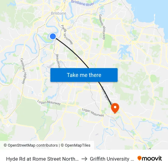 Hyde Rd at Rome Street North, Stop 27 to Griffith University Logan map