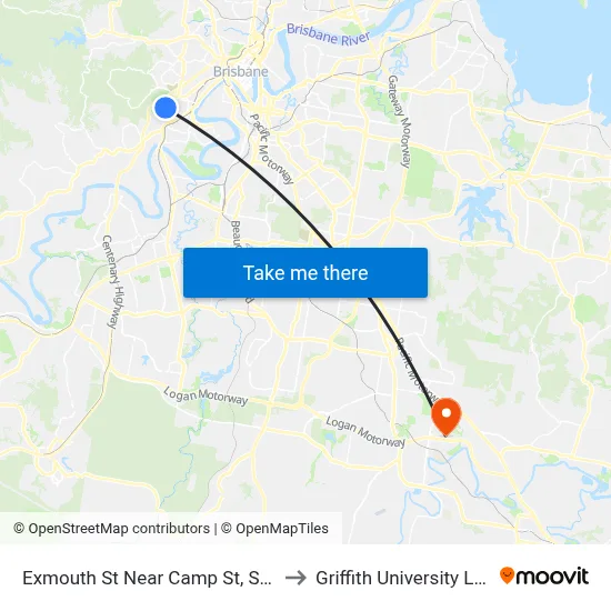 Exmouth St Near Camp St, Stop 26 to Griffith University Logan map