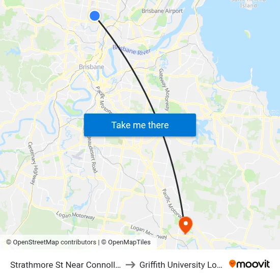 Strathmore St Near Connolly St to Griffith University Logan map