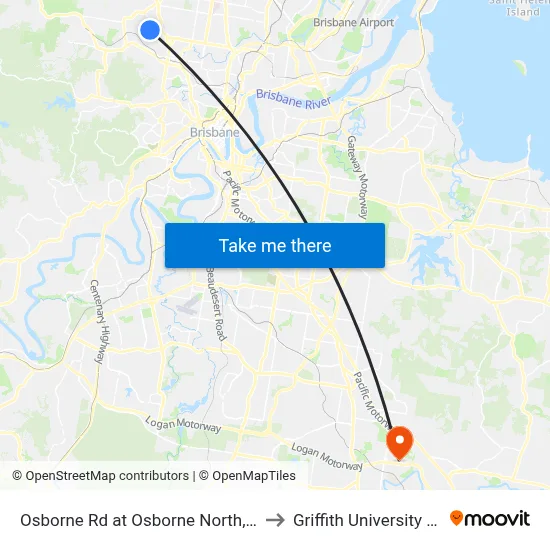 Osborne Rd at Osborne North, Stop 51 to Griffith University Logan map