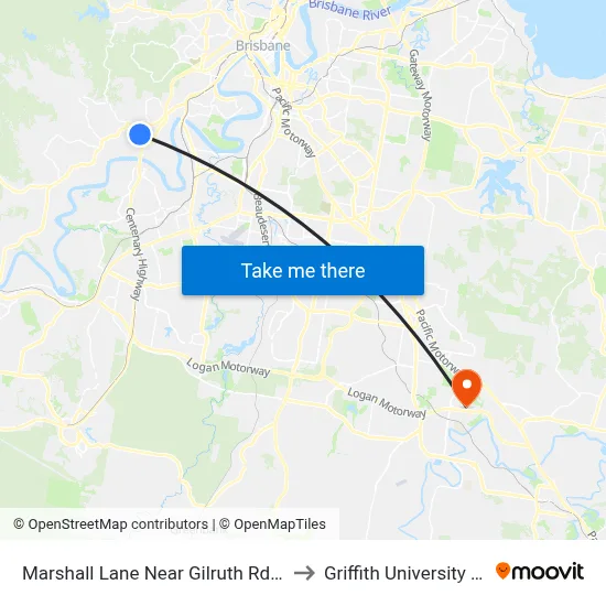Marshall Lane Near Gilruth Rd, Stop 36 to Griffith University Logan map