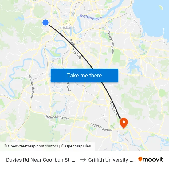 Davies Rd Near Coolibah St, Stop 33 to Griffith University Logan map