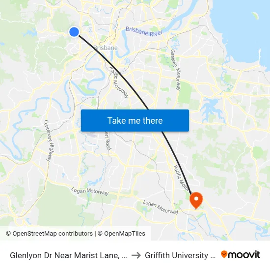 Glenlyon Dr Near Marist Lane, Stop 39c to Griffith University Logan map