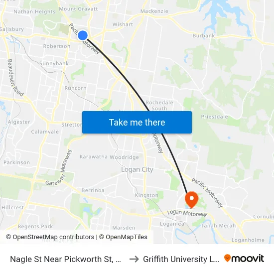Nagle St Near Pickworth St, Stop 79 to Griffith University Logan map