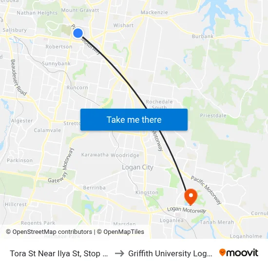 Tora St Near Ilya St, Stop 77 to Griffith University Logan map