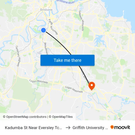 Kadumba St Near Eversley Tce, Stop 23 to Griffith University Logan map