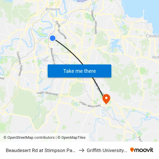 Beaudesert Rd at Stimpson Park, Stop 29 to Griffith University Logan map