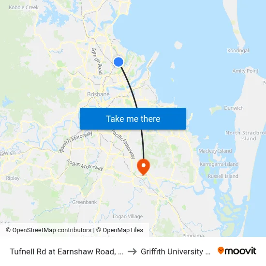Tufnell Rd at Earnshaw Road, Stop 27 to Griffith University Logan map