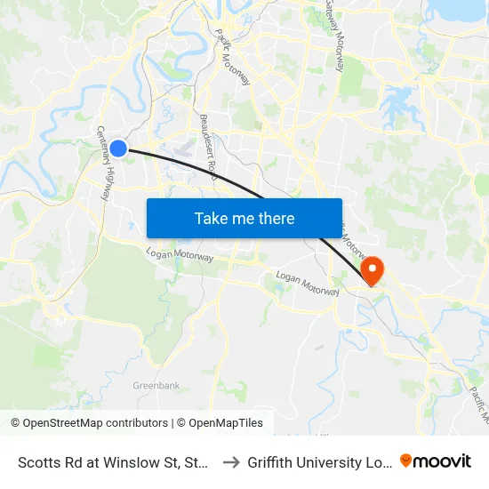 Scotts Rd at Winslow St, Stop 66 to Griffith University Logan map