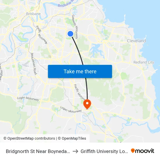 Bridgnorth St Near Boynedale St to Griffith University Logan map