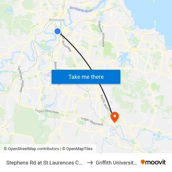 Stephens Rd at St Laurences College, Stop 7 to Griffith University Logan map
