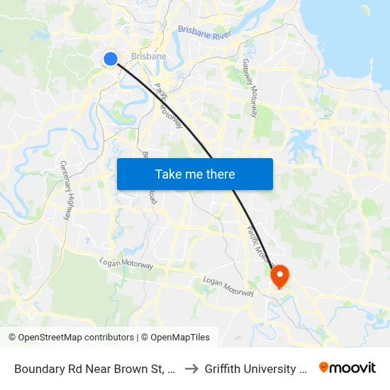 Boundary Rd Near Brown St, Stop 15 to Griffith University Logan map