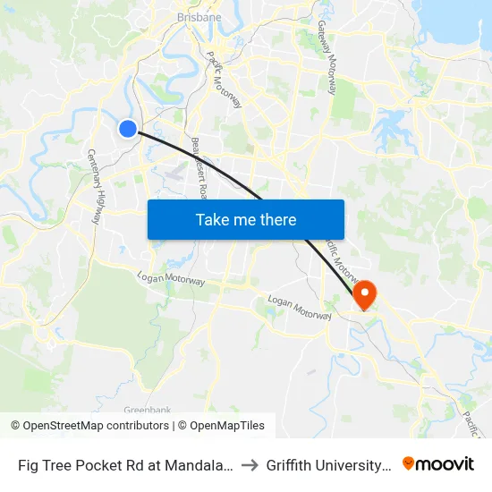 Fig Tree Pocket Rd at Mandalay, Stop 44 to Griffith University Logan map