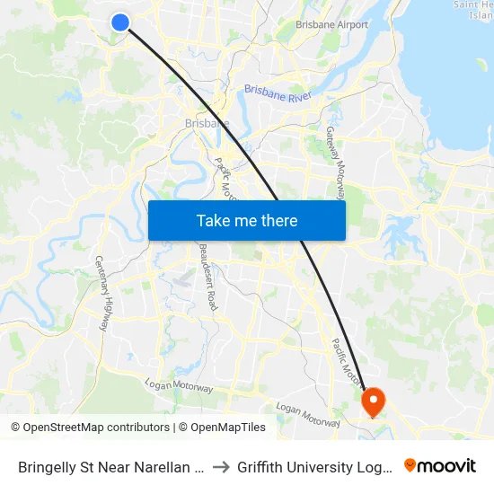 Bringelly St Near Narellan St to Griffith University Logan map